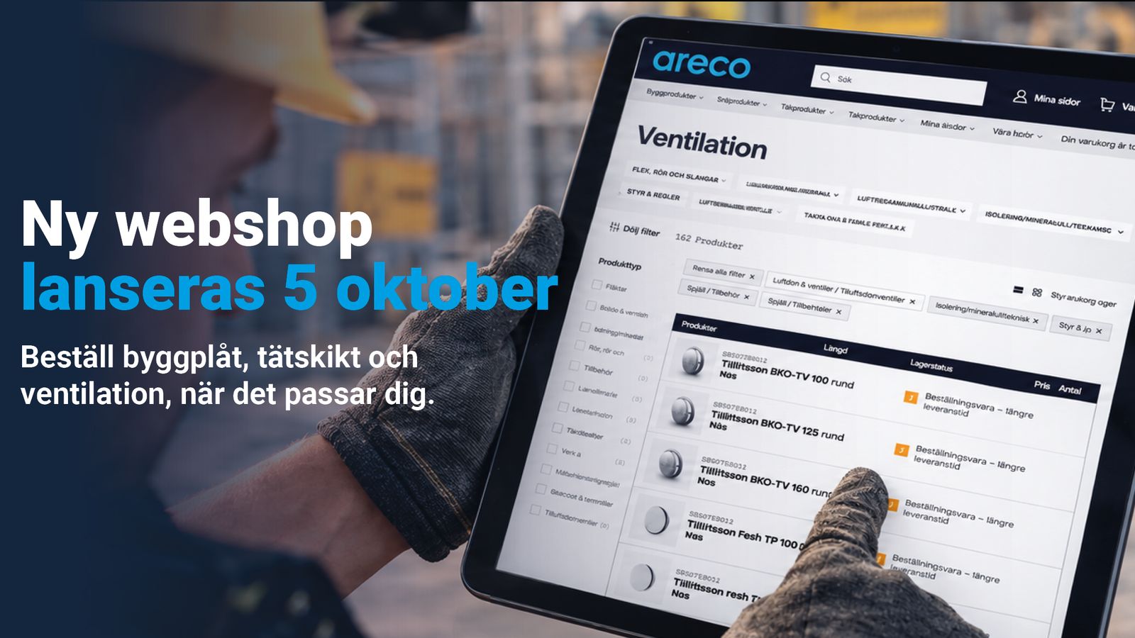 Areco Direct öppnar webshop för byggplåt